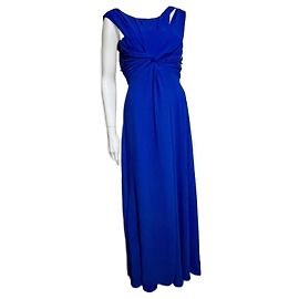 Vera Wang Robe de soirée grecque bleu ciel Bleu