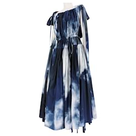 Alexander Mcqueen-Alexander McQueen Sky Dress-White,Blue,Dark blue