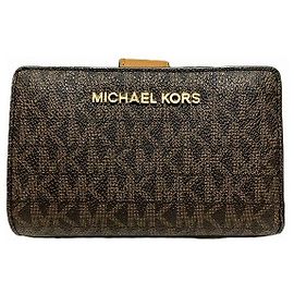 Billetera bifold Signature de Michael Kors Castaño