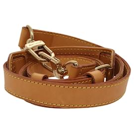 Louis Vuitton-LOUIS VUITTON Adjustable Shoulder Strap Leather 36.2""-43.3"" Beige Auth 98691-Beige
