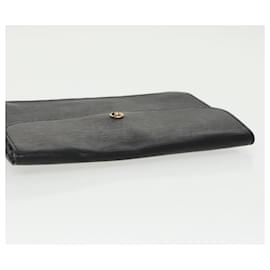 Louis Vuitton-LOUIS VUITTON Epi Montaigne 27 Clutch Bag Black M52652 LV Auth ar12863-Black