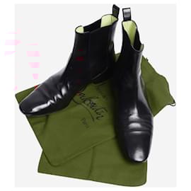 Christian Louboutin-Black leather Chelsea boots - size EU 40.5-Black