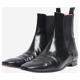 Christian Louboutin-Black leather Chelsea boots - size EU 40.5-Black
