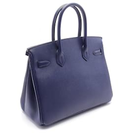 Hermès-Sac à main Hermès Birkin 30 bleu marine-Bleu