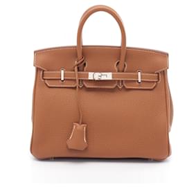 Hermès-Sac à main Hermès Birkin 25 Togo marron-Marron