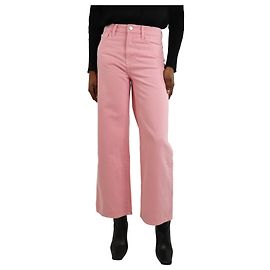 Frame Denim Jeans rosa a gamba larga e cropped - taglia UK 6 Rosa