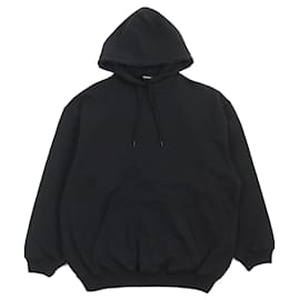 Balenciaga-Balenciaga Cotton Back Logo Oversized Pullover-Black