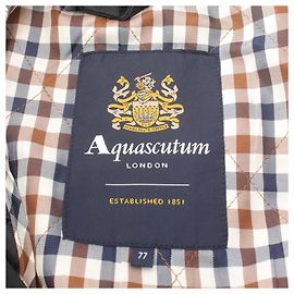 Cappotto Trench in cotone Aquascutum Nero
