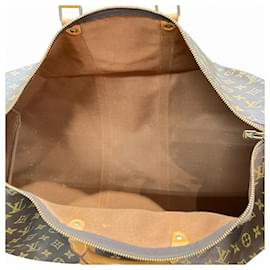 Louis Vuitton-Louis Vuitton Monogram Keepall 55 Bag M41424-Brown