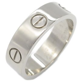 Cartier Love Ring K18WG White Gold Silvery