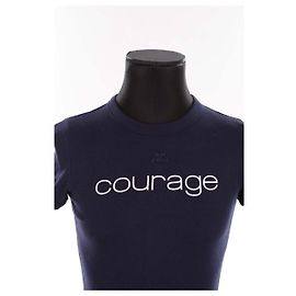 Courreges T-shirt in cotone Blu