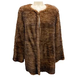 Autre Marque-Belle Fare Brown Mink Fur Coat-Brown