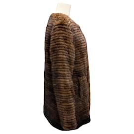 Autre Marque-Belle Fare Brown Mink Fur Coat-Brown