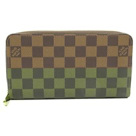 Louis Vuitton-Louis Vuitton Zippy Wallet Damier Brown N41661-Brown