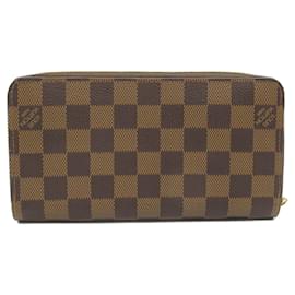 Louis Vuitton-Louis Vuitton Zippy Wallet Damier Brown N41661-Brown