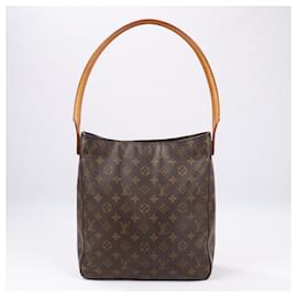Louis Vuitton-Louis Vuitton Monogram Canvas Looping GM Shoulder Bag M51145-Brown