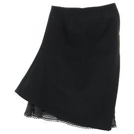 Sacai Woll-Melton-Rock Schwarz