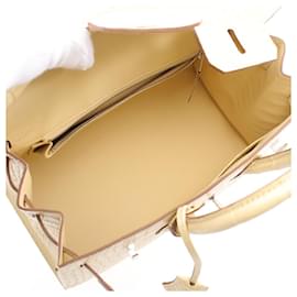 Hermès-Sac à main Hermès Birkin 25 Alligator Vanille-Beige