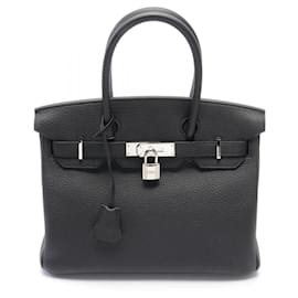 Hermès-Sac à main Hermès Birkin 30 Togo Noir-Noir