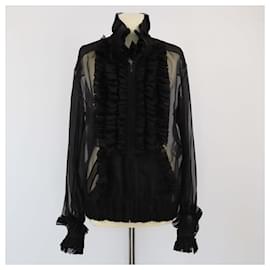 Chanel-CHANEL Tops T.FR 38 Silk-Black