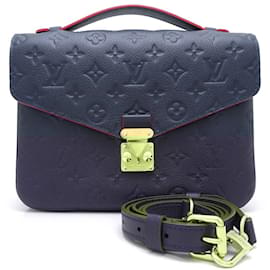 Louis Vuitton-Louis Vuitton Monogram Empreinte Pochette Metis MM Shoulder Bag-Red