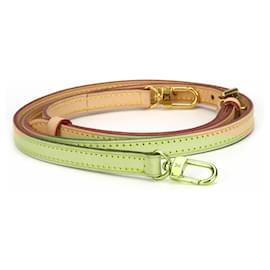 Louis Vuitton-Louis Vuitton Beige Leather Shoulder Strap-Beige