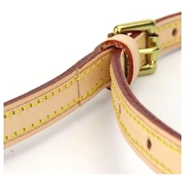 Louis Vuitton-Louis Vuitton Beige Leather Shoulder Strap-Beige