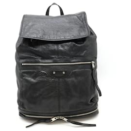Balenciaga-Balenciaga Leather Traveler Backpack Black-Black
