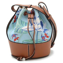 Loewe Balloon Bag Small Canvas Leather Blue