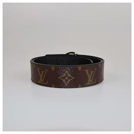 Louis Vuitton-LOUIS VUITTON Belts T.cm  Leather-Black