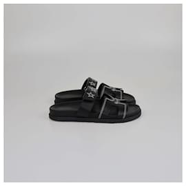 Hermès-HERMES Flats T.EU  Leather-Other