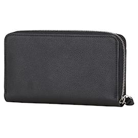 Louis Vuitton-Louis Vuitton Zippy Lockme Leather Wallet M62622-Black