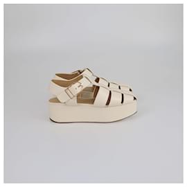 Autre Marque-NON SIGNE / UNSIGNED Sandals T.EU  Leather-Cream