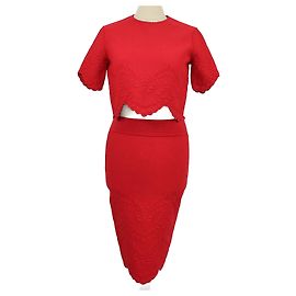 ALEXANDER MCQUEEN Pantalones T.FR Sintético Roja