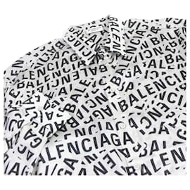 Balenciaga-Balenciaga Logo Long Sleeve Shirt Gray-Brown