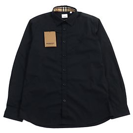 Camicia a maniche lunghe Burberry TB ricamata Nova Check Nero