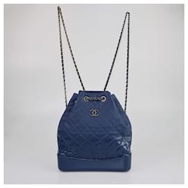 Chanel-Chanel Blue Quilted Small Gabrielle Backpack-Blue