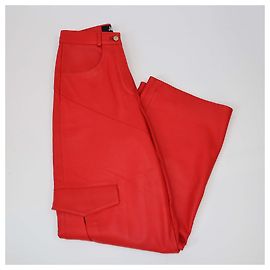 Pantalons JACQUEMUS T.FR Cuir Rouge