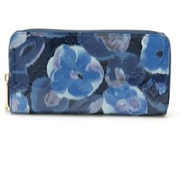 Louis Vuitton-Louis Vuitton Vernis Ikat Flower Zippy Wallet M90018-Blue