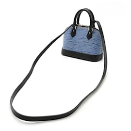 Louis Vuitton-Louis Vuitton Epi Denim Nano Alma Handbag M41578-Blue
