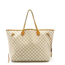Louis Vuitton-Louis Vuitton Damier Azur Neverfull GM Tote Bag-Beige
