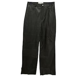 Autre Marque-Les Coyotes De Paris trousers T.International S Leather-Khaki