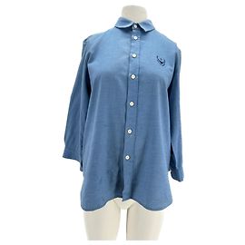 Autre Marque Non Signé / Unsigned tops T.0-5 3 Cotton Blue