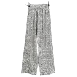 Autre Marque-Non Signé / Unsigned trousers T.International S Cotton-White