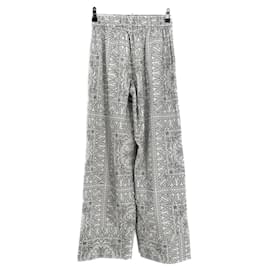 Autre Marque-Non Signé / Unsigned trousers T.International S Cotton-White