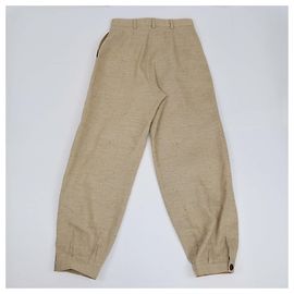 LORO PIANA Pantalones T.FR Seda Beige