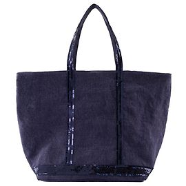 Cabas L Shopper Bag - Vanessa Bruno - Lino - Azul Azul