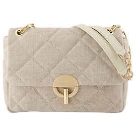 Grande Bolsa Lua - Vanessa Bruno - Linho - Bege Marrom Bege