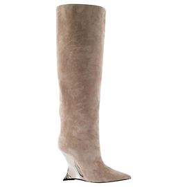 Nina Boots - Paris Texas - Couro - Bege Marrom Bege