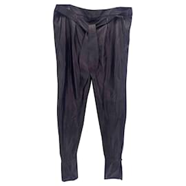 Autre Marque-Non Signé / Unsigned trousers T.FR 42 Leather-Black